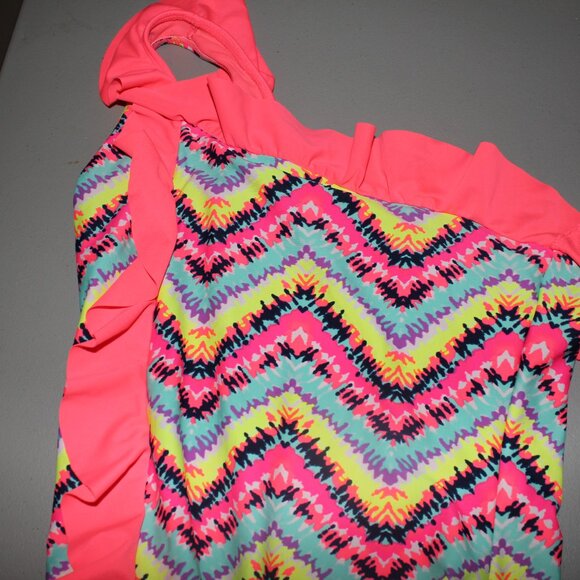 Multi Color 1 Pcs Justice Swimsuit Size 14 - Picture 2 of 9